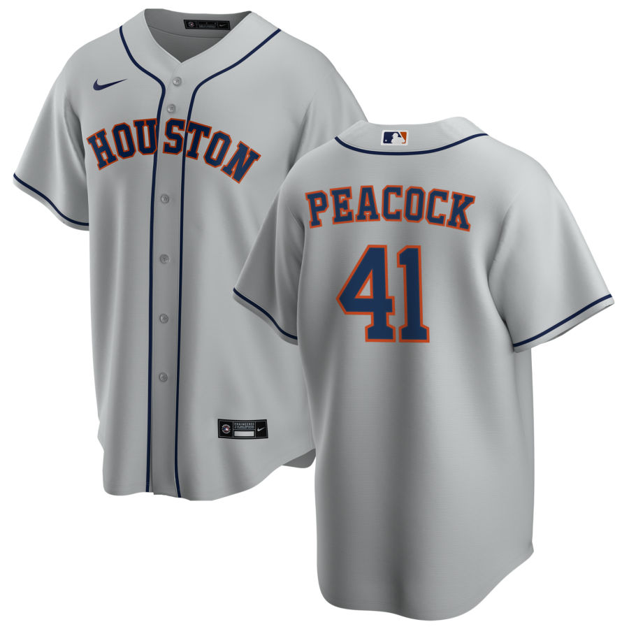 Nike Men #41 Brad Peacock Houston Astros Baseball Jerseys Sale-Gray